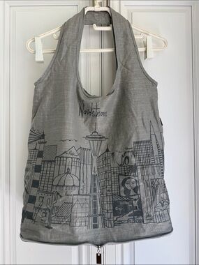 Nordstrom Gray Cityscape Print Reusable Tote